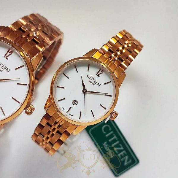 ساعت ست سیتیزن مارتینی موتور ژاپن فول استیل CY-COUPLE-MIYOTA-005