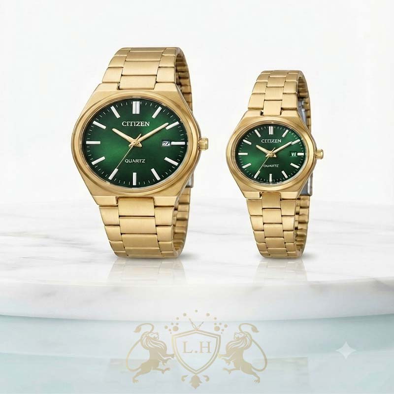 ساعت ست سیتیزن فول استیل با موتور ژاپن CY-COUPLE-MIYOTA-007