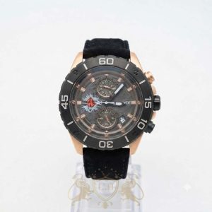 ساعت مکس فورت مردانه موتور اصل ژاپن بند چرم جیر MF-CHRONO-JPN-4M-002