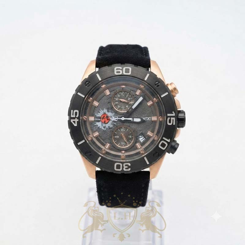 ساعت مکس فورت مردانه موتور اصل ژاپن بند چرم جیر MF-CHRONO-JPN-4M-002