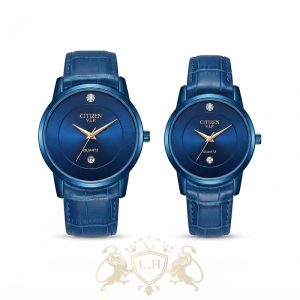 ساعت ست سیتیزن VIP موتور اصل ژاپن بند چرم قاب فول استیل CIT-VL-SET-04