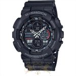 ساعت مردانه کاسیو جی شاک GA-140-1A1 مشکی با صفحه آنالوگ دیجیتال و قاب رزینی مقاوم