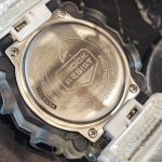 ساعت مردانه کاسیو جی شاک GA-900SKL-7A با قاب و بند رزینی شفاف و صفحه آنالوگ دیجیتال
