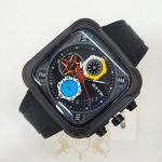 ساعت مردانه اکستری مربعی مشکی موتور میوتا ژاپن بند رابر lh-m-xtry-002