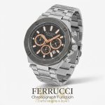 ساعت مردانه فروچی کرنوگراف فعال موتور ژاپن فول استیل LH-Ferrucci-005