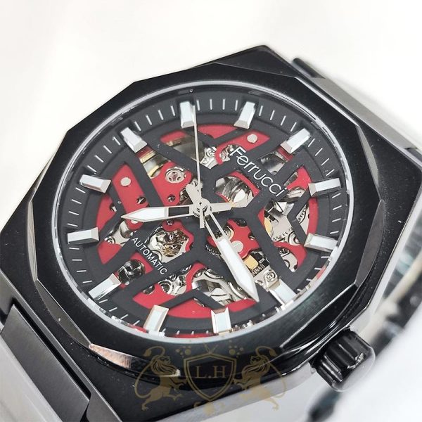 ساعت مردانه فروچی اتوماتیک اوپن هارت فول استیل مدل LH-Ferrucci-003