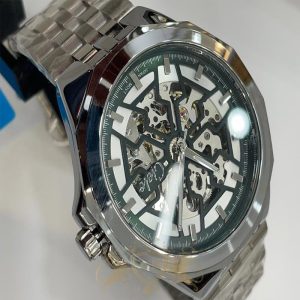 ساعت مردانه لوکس سیلو Cielo اتوماتیک اسکلتون قلب باز فول استیل مدل Cielo-M-003