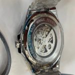 ساعت مردانه لوکس سیلو Cielo اتوماتیک اسکلتون قلب باز فول استیل مدل Cielo-M-003